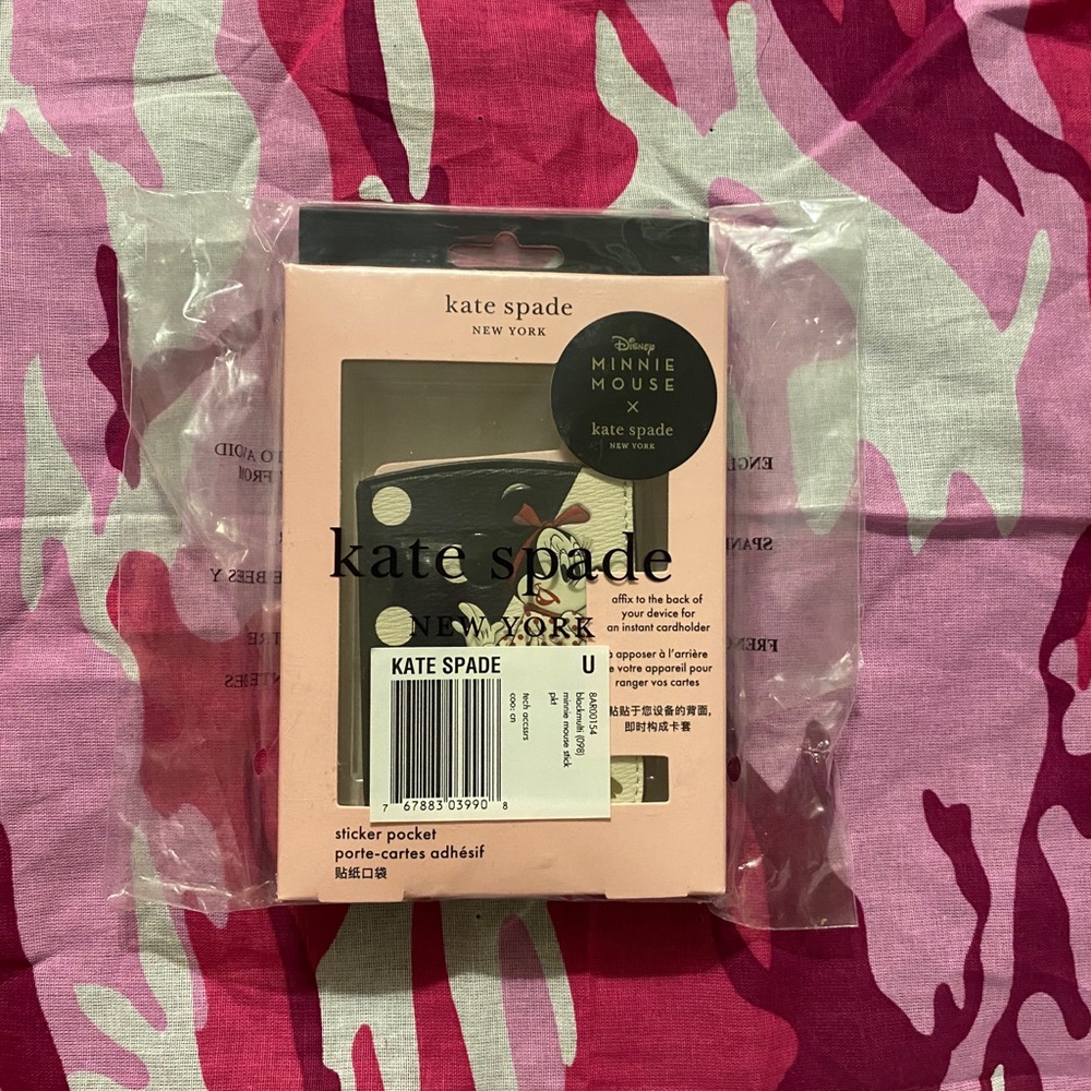 🌺KATE SPADE🌺 Minnie Mouse phone sticker pocket - Picture 2 of 3